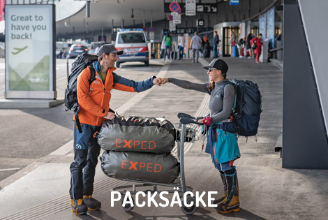 Exped Shop Packsack - bei Exped Packscken ist jedes Detail durchdacht samt hochwertige Verarbeitung und eine berdurchschnittlich lange Lebensdauer