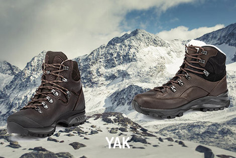Hanwag Shop - Hanwag Yak Kollektion. Gefertigt aus hochqualitativem Yakleder sind die Schuhe in dieser Kategorie besonders weich und geschmeidig, robust und langlebig. Die individuelle Narbenstruktur des Leders macht jeden Schuh zu einem Einzelstck.