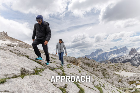 SCARPA Shop Approach - die aktuelle Zustiegsschuhe für Kletterer und Bergsteiger im Sommer 2022. SCARPA entwickelt leichte, wasserdichte und unterstützende Zustiegsschuhe mit Kletterzone im Zehenbereich, die den perfekten Zustieg über Geröll oder Klettersteige garantieren. Sie sorgen für ein außergewöhnlichen Komfort und den perfekten Grip in felsigem Gelände.